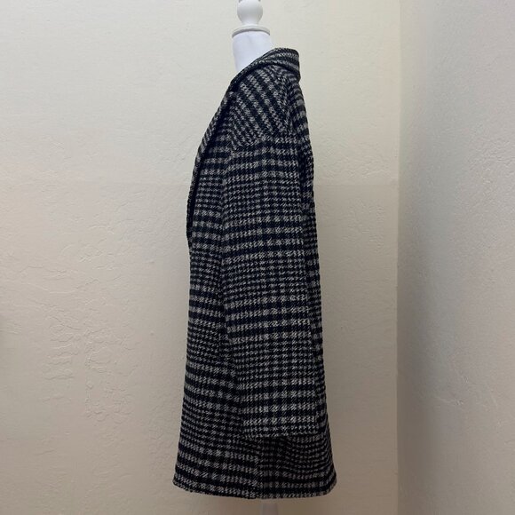 boohooMAN Pow Check Single Breasted Overcoat - Picture 2 of 11